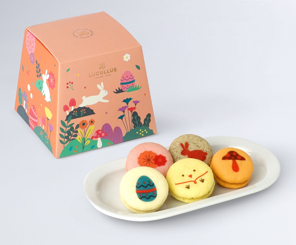 Bunny Wonderland Macaron Cookie Gift Box (5pcs)
